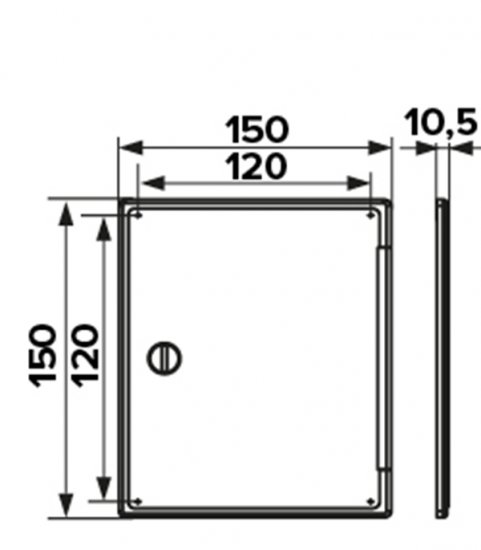 Люк ревизионный пластиковый 150х150 мм накладной