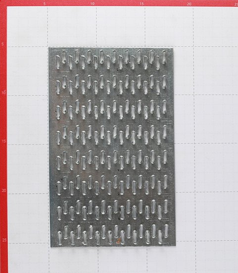 Пластина гвоздевая оцинкованная 129х203х1.0 мм