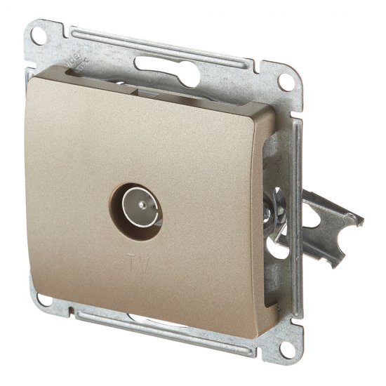 Розетка телевизионная Systeme Electric Glossa встраиваемая титан (GSL000493)