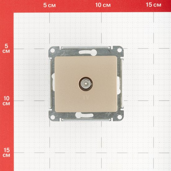 Розетка телевизионная Systeme Electric Glossa встраиваемая титан (GSL000493)