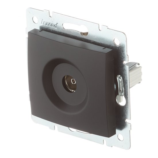 Розетка телевизионная Lezard Karina встраиваемая черный бархат (707-4288-130)