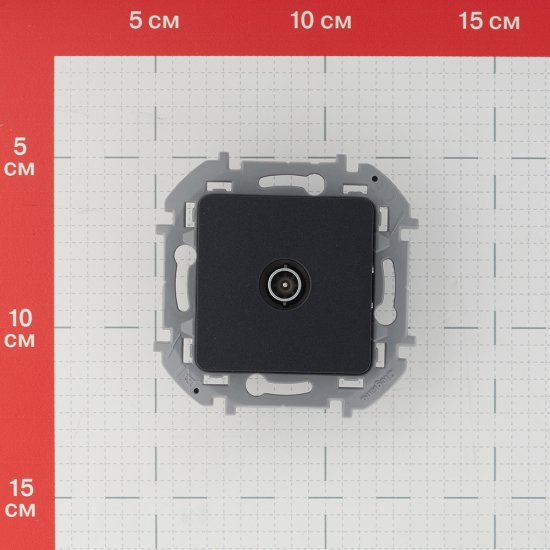 Розетка телевизионная Legrand Inspiria встраиваемая антрацит (673873)