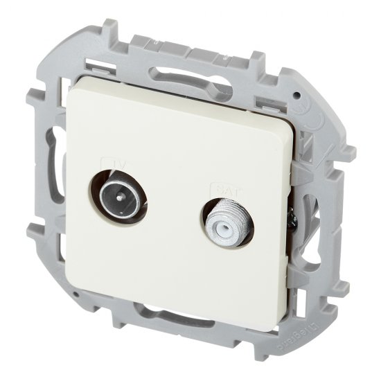 Розетка телевизионная Legrand Inspiria встраиваемая слоновая кость TV-SAT (673881)