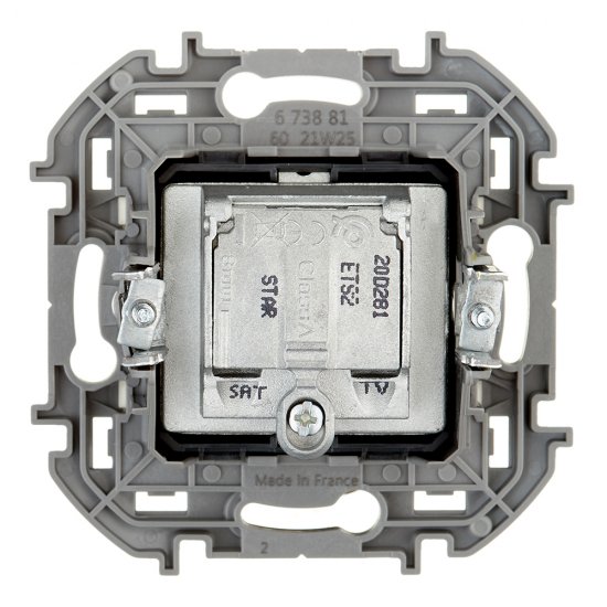 Розетка телевизионная Legrand Inspiria встраиваемая слоновая кость TV-SAT (673881)