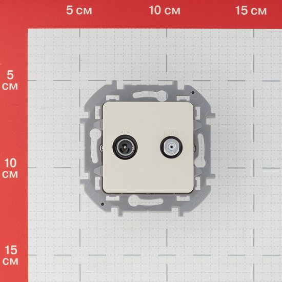 Розетка телевизионная Legrand Inspiria встраиваемая слоновая кость TV-SAT (673881)