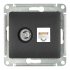 Розетка телевизионная/ компьютерная Systeme Electric Glossa встраиваемая антрацит TV/ RJ45 (GSL000789)