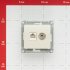 Розетка телевизионная/ компьютерная Systeme Electric Glossa встраиваемая бежевая TV/ RJ45 (GSL000289)