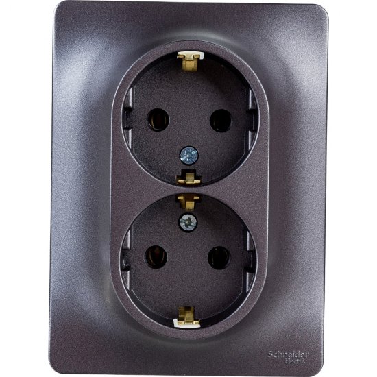 Двухместная розетка Systeme Electric GLOSSA