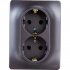 Двухместная розетка Systeme Electric GLOSSA