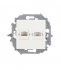 Розетка компьютерная/ телефонная Simon 15 встраиваемая белая RJ11/ RJ45 (1591590-030)