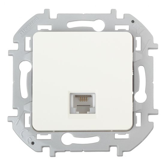 Розетка телефонная Legrand Inspiria встраиваемая слоновая кость RJ11 (673821)