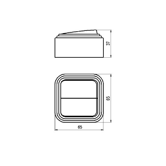 Выключатель Svet двухклавишный накладной бежевый (0603-00121)