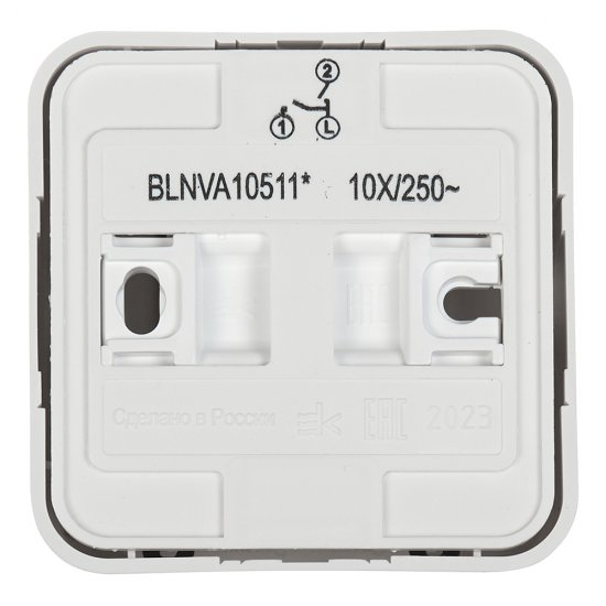 Выключатель Systeme Electric Blanca двухклавишный накладной белый с подсветкой (BLNVA105111)