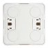 Выключатель Systeme Electric Этюд двухклавишный накладной белый с подсветкой (BA10-006B)