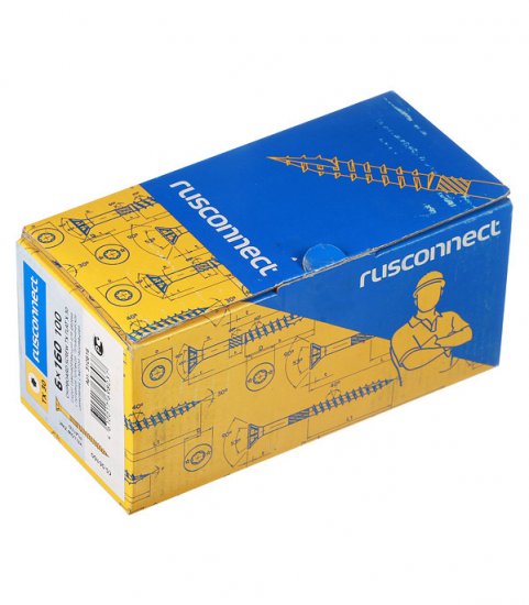 Саморезы по дереву 160x6,0 мм потайная головка конструкционные (100 шт.)