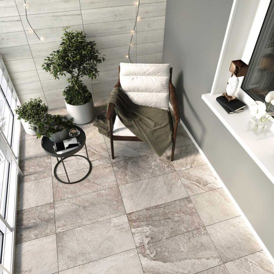 Керамогранит Estima Rock RC01 cерый матовый 600х306х8 мм (8 шт.=1,488 кв.м)