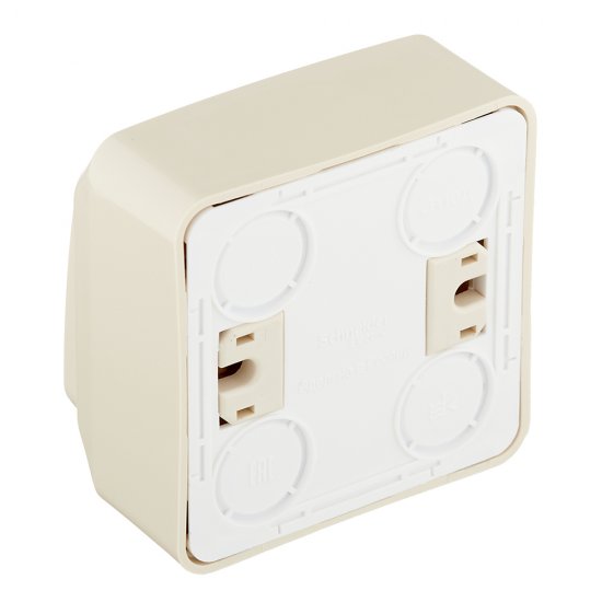 Выключатель Systeme Electric Этюд одноклавишный накладной кремовый с подсветкой (BA10-005K)