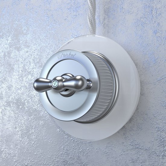 Выключатель Werkel Ретро двухклавишный накладной матовый хром на 4 положения (a044913)