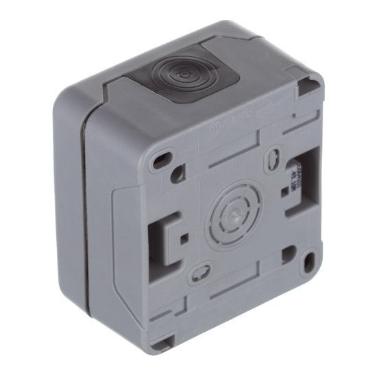 Выключатель Makel одноклавишный накладной серый с быстрозажимными контактами (36064101)