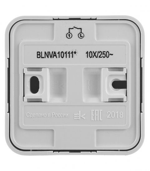 Выключатель Systeme Electric Blanca одноклавишный накладной белый с подсветкой (BLNVA101111)