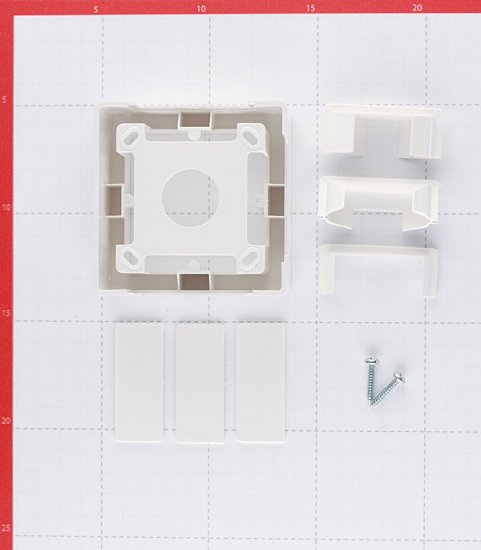 Коробка монтажная для кабель-канала DKC Viva белая 2 модуля (10123)