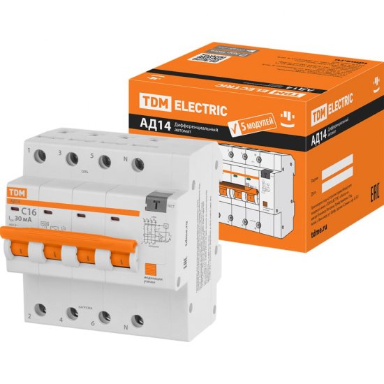 Дифференциальный автомат TDM ELECTRIC АД14