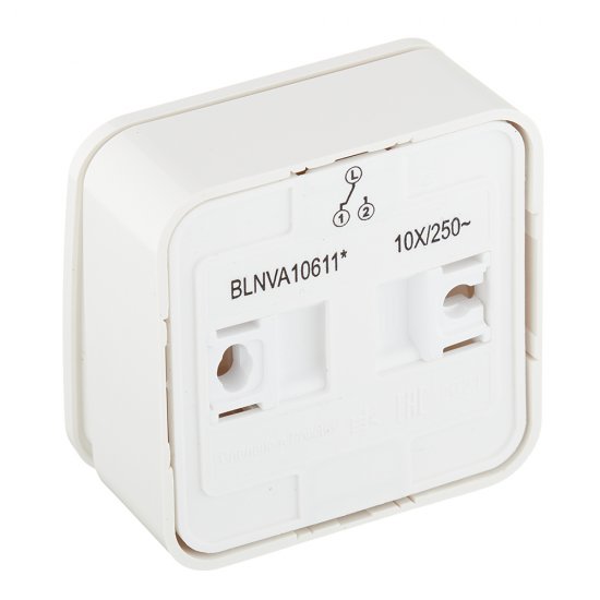 Переключатель Systeme Electric Blanca одноклавишный накладной молочный с подсветкой (BLNVA106112)