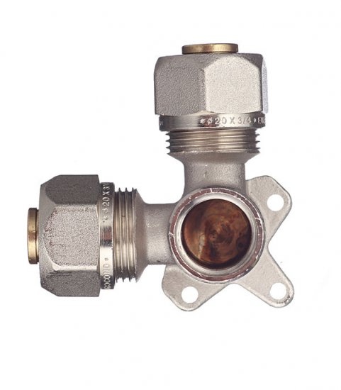 Водорозетка Tiemme двухплоскостная 20 обж(ц) х 1/2 ВР(г) (1600106)