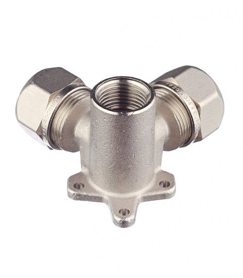 Водорозетка Tiemme двухплоскостная 20 обж(ц) х 1/2 ВР(г) (1600106)