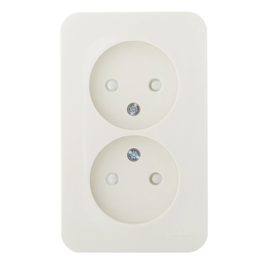 Розетка Systeme Electric Blanca накладная бежевая со шторками (BLNRA001217)