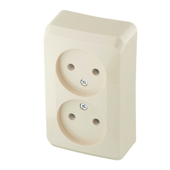 Розетка Systeme Electric Этюд накладная кремовая (PA16-005K)