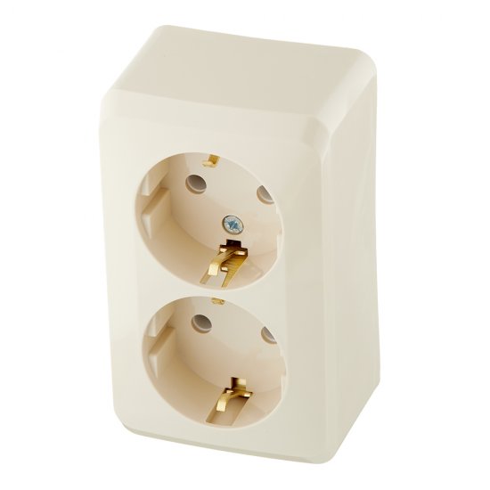 Розетка Systeme Electric Этюд накладная кремовая (PA16-007K)