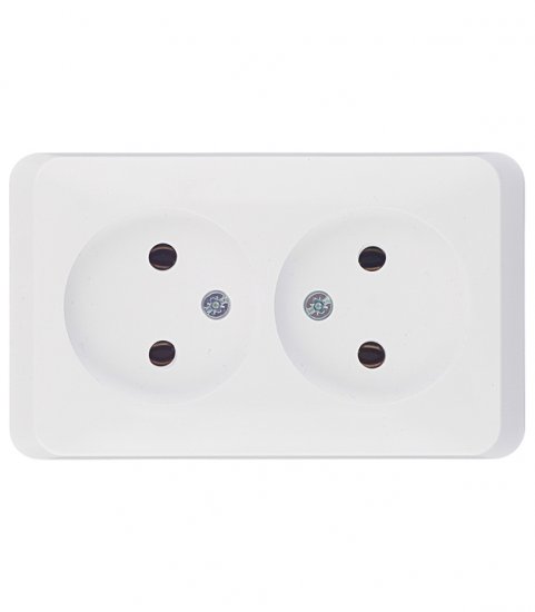 Розетка Systeme Electric Этюд накладная белая (PA16-005B)