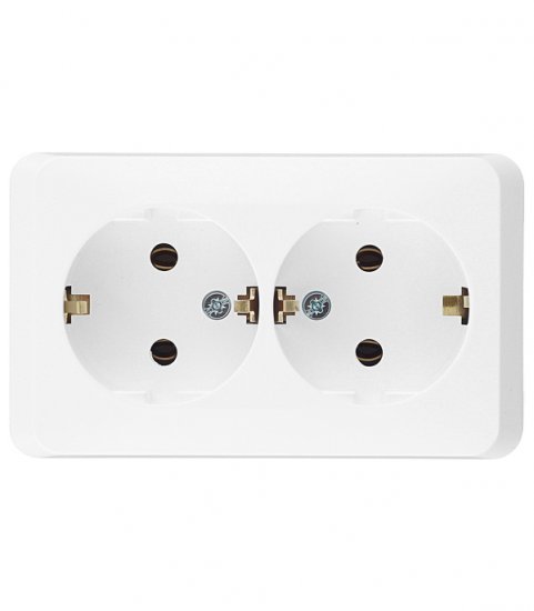 Розетка Systeme Electric Этюд накладная белая (PA16-007B)