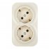 Розетка Legrand Quteo накладная слоновая кость со шторками (782267)