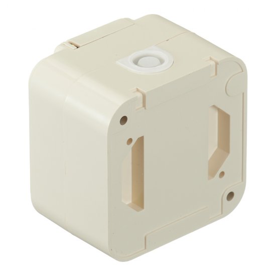 Розетка Svet накладная бежевая с крышкой (0215-00301)