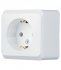 Розетка Systeme Electric Этюд накладная белая (PA16-003B)