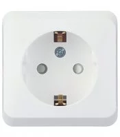 Розетка Systeme Electric Этюд накладная белая со шторками (РA16-004B)