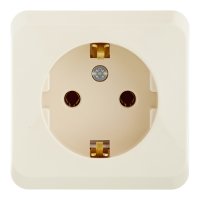 Розетка Systeme Electric Этюд накладная кремовая (PA16-003K)