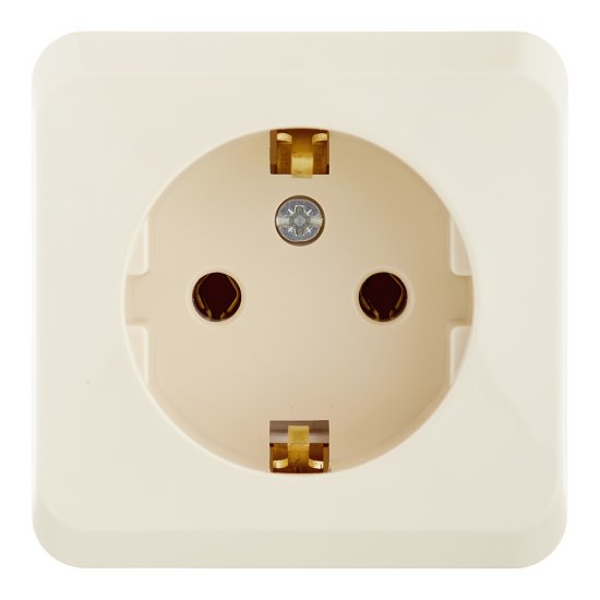 Розетка Systeme Electric Этюд накладная кремовая (PA16-003K)