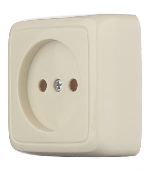 Розетка Hegel Alfa накладная слоновая кость (РА16-103-01)