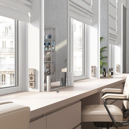 Розетка Werkel Gallant накладная шампань рифленая со шторками с USB-A/ Type-C (a057703)