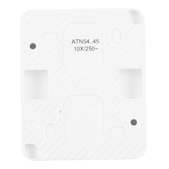 Розетка Systeme Electric AtlasDesign Profi54 накладная белая с заземлением со шторками с крышкой (ATN540145)