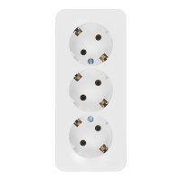 Розетка тройная Systeme Electric Blanca накладная белая с заземлением (BLNRA010311)