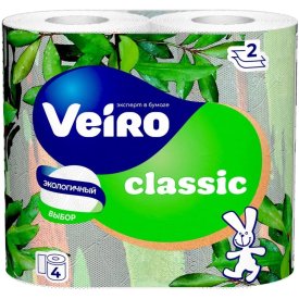Бытовая двухслойная бумага VEIRO Classic