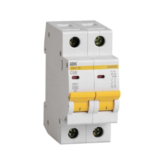 Модульный автомат IEK ВА 47-29 2п C 50А 4.5кА