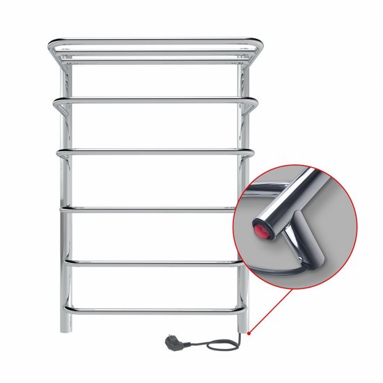 Полотенцесушитель электрический Indigo Hit 800х525 мм 90 Вт хром