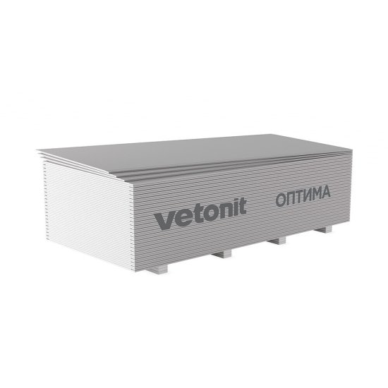 Гипсокартон Vetonit (Gyproc) Оптима Лонг 3000х1200х12,5 мм