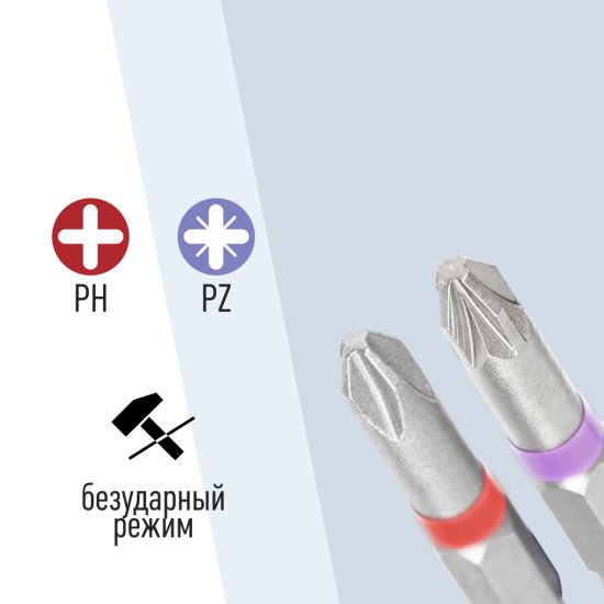 Бита КМ PH2/PZ2 магнитная 50 мм (10 шт.) (882108)