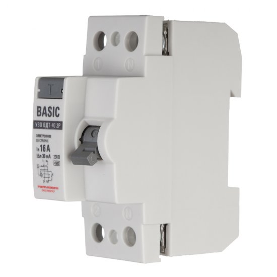 УЗО EKF Basic ВДТ-40 16А 1P+N тип AC 30 мА 4,5 кА (elcb-2-16-30e-sim)